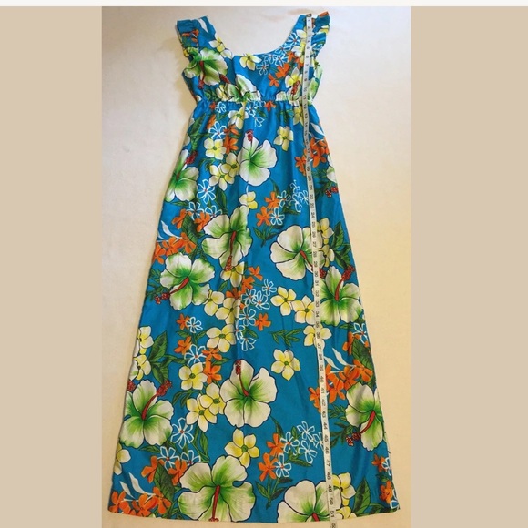 Vintage Hawaiian Maxi Dress Hukilau Fashions Tiki - Picture 7 of 7